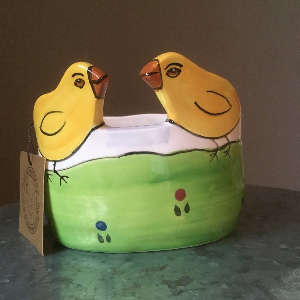 Ceramic Baby Chicken Easter Candy Dish.